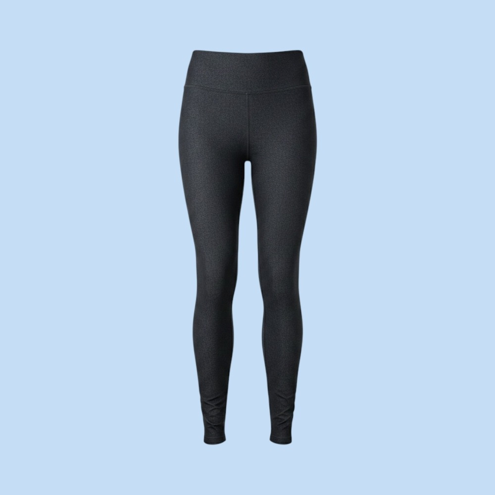 HUE Stretchy Denim Leggings Womens Large Black High Waist Tech Pocket NWT